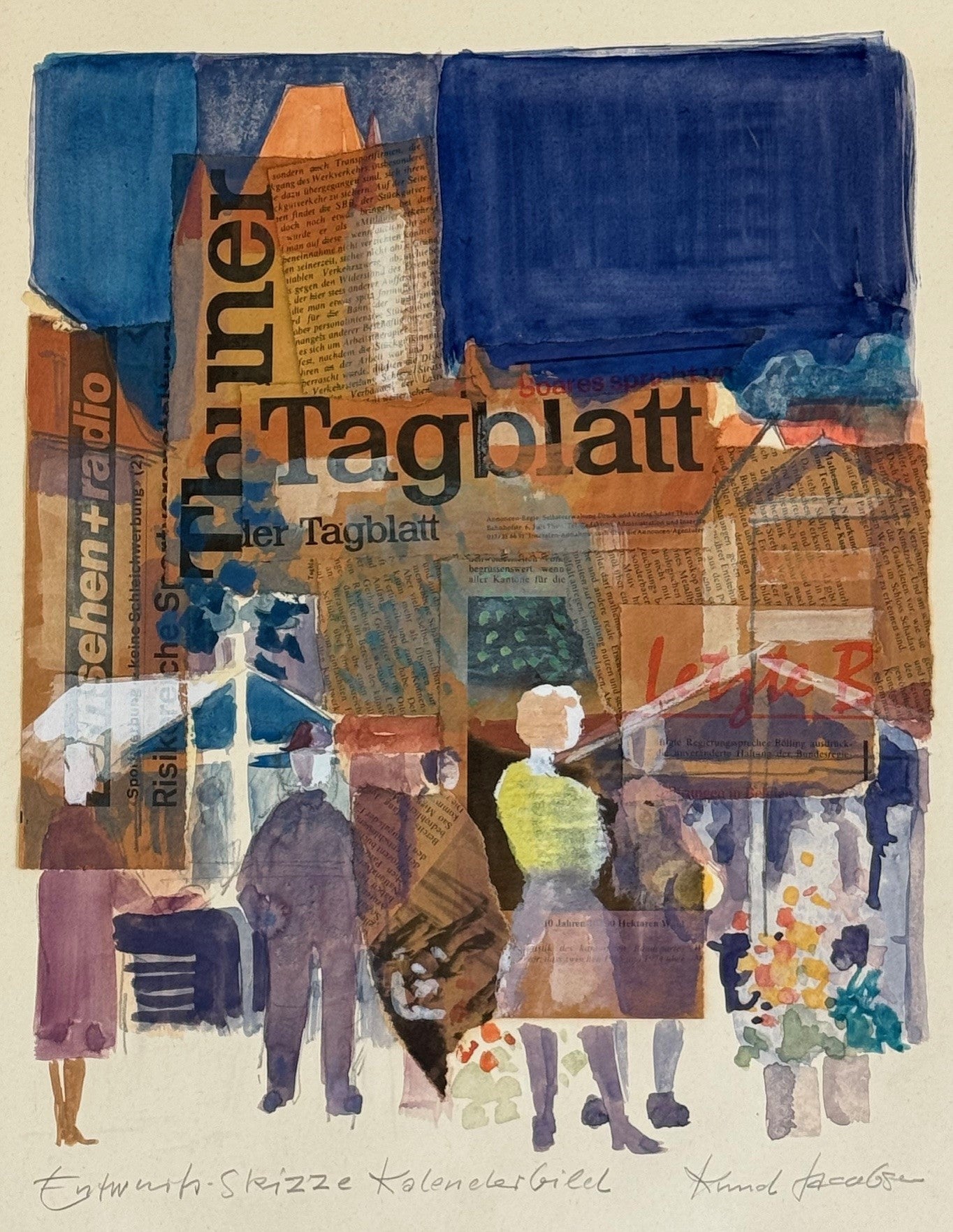 Jacobsen Knud, «Entwurfs-Skizze Kalenderbild» 838 (bereits verkauft)