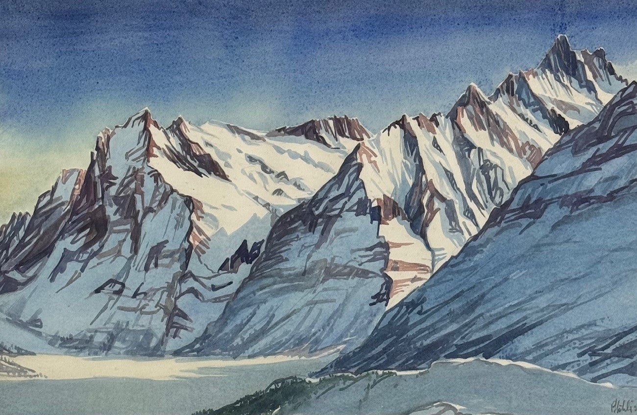Stähli Peter, «Winterberglandschaft im Abendrot» 888  (bereits verkauft)
