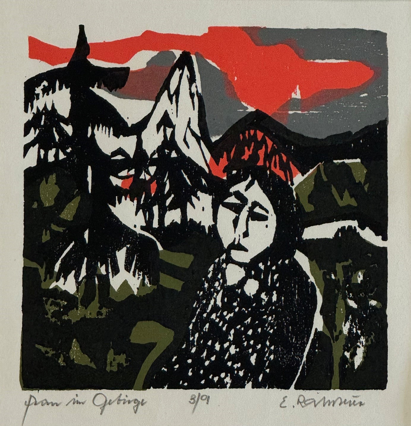 Ramseier Ernst, «Frau im Gebirge», (bereits verkauft)