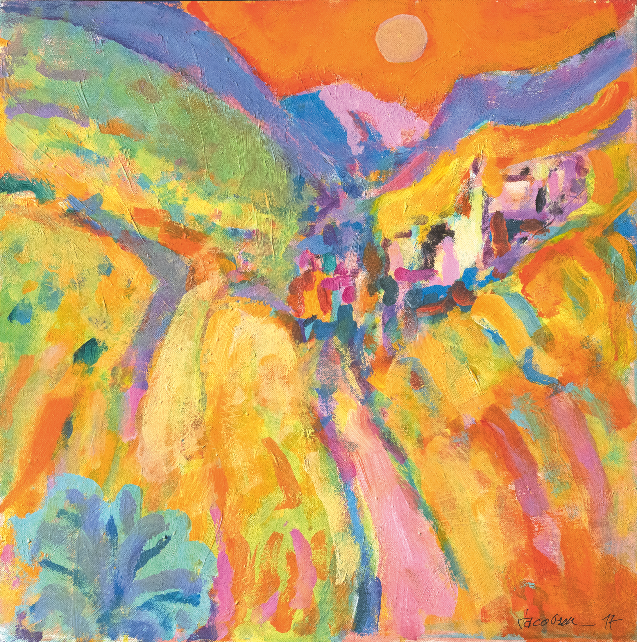Jacobsen Knud, Sonnenuntergang im Tal, 557-III