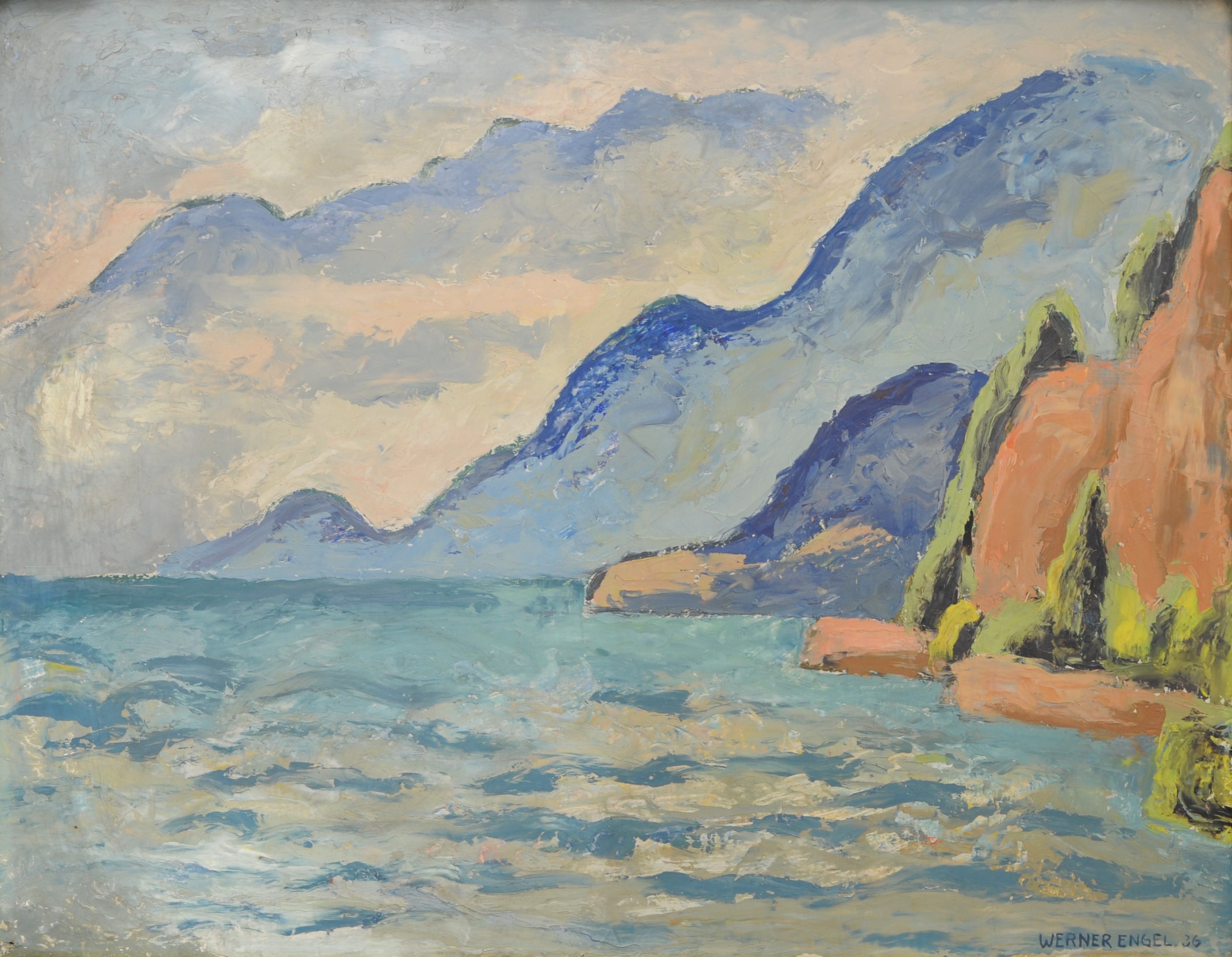 Engel Werner, Thunersee bei Krattigen, 1936