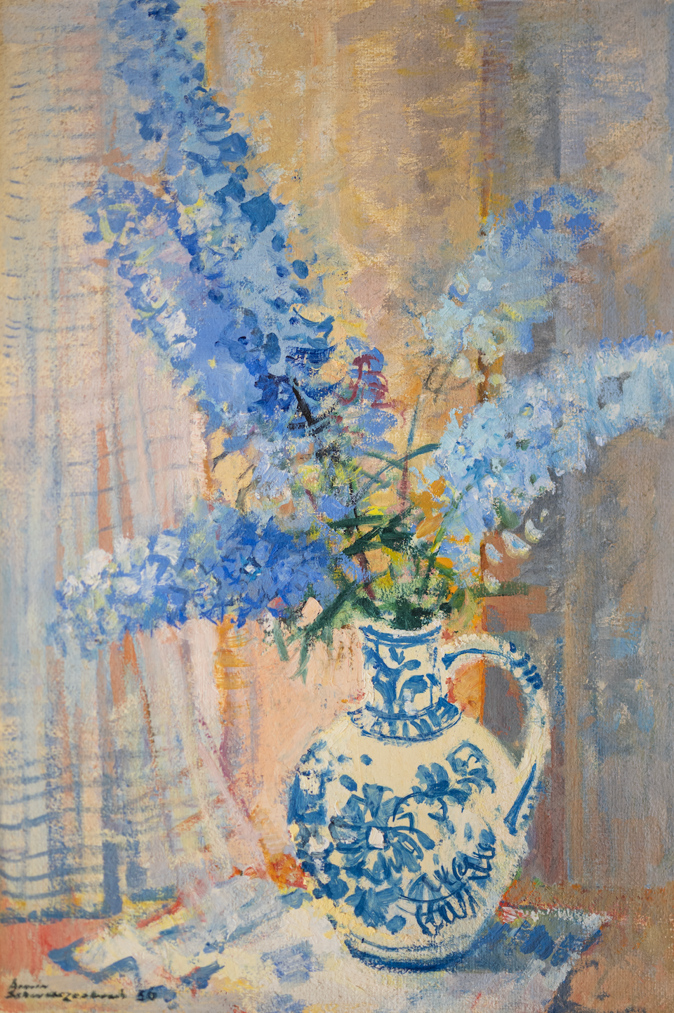 Schwarzenbach Armin, Blauer Rittersporn in Vase, 1191
