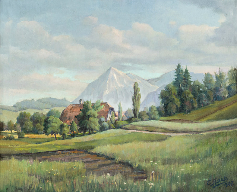 Ernst Staub «Blick auf den Niesen vom Thuner Westamt» 41,  (bereits verkauft)