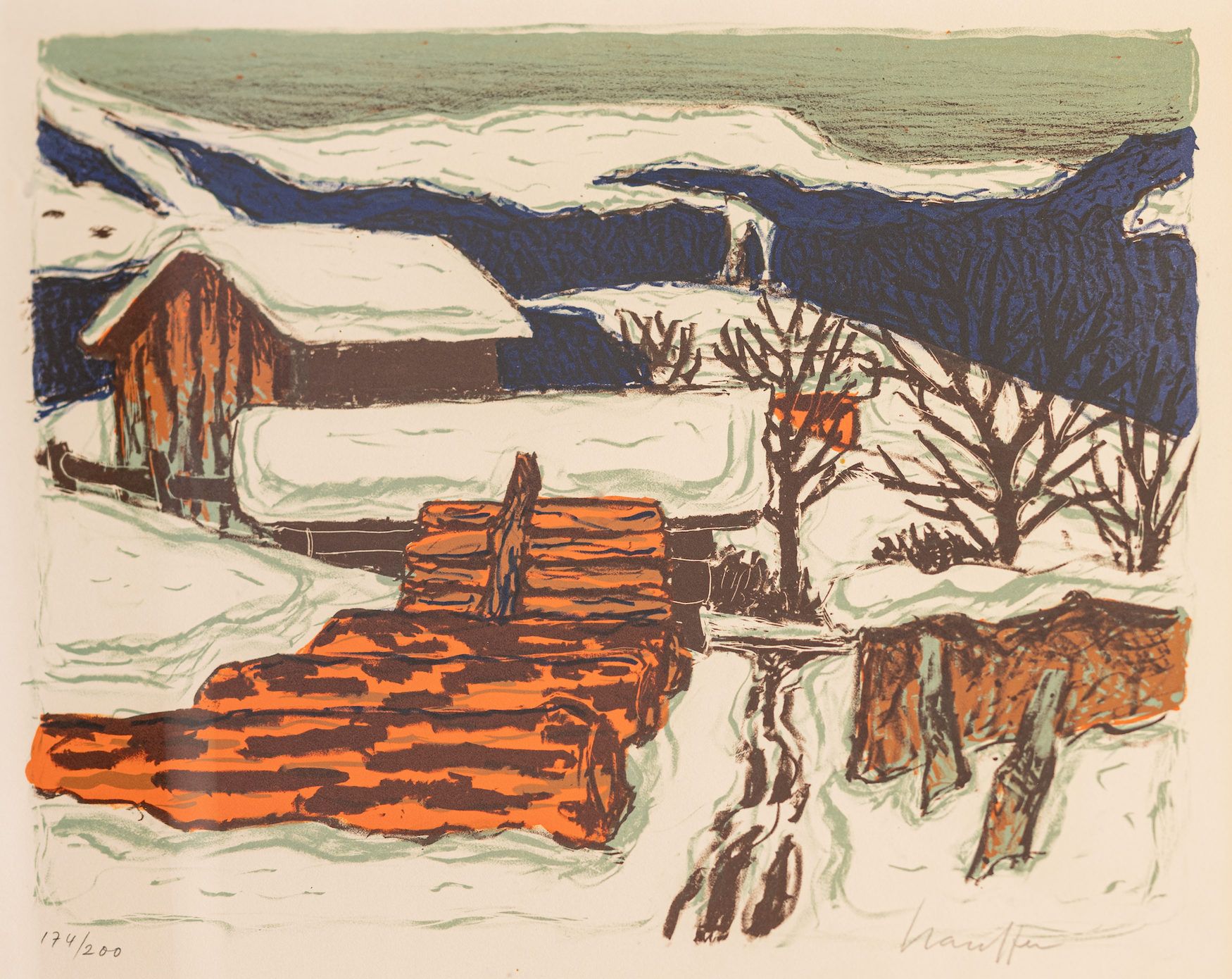 Stauffer Fred, Winterlandschaft mit Holz, 1180, (bereits verkauft)