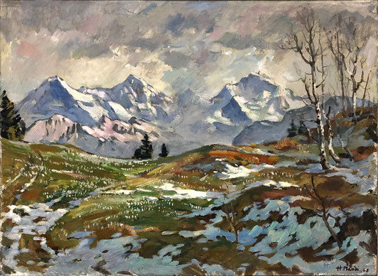 Bandi Hans, «Eiger, Mönch, Jungfrau von Beatenberg», (bereits verkauft)