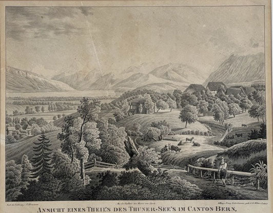 Birrmann Peter, «Ansicht von Thierachern auf den Thunersee», (bereits verkauft)