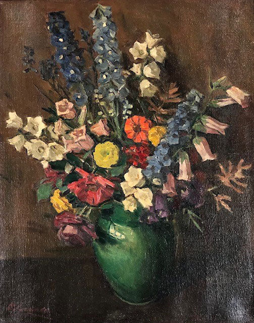Gmünder Paul, Thun, «Campanula und Rittersporn», (bereits verkauft)