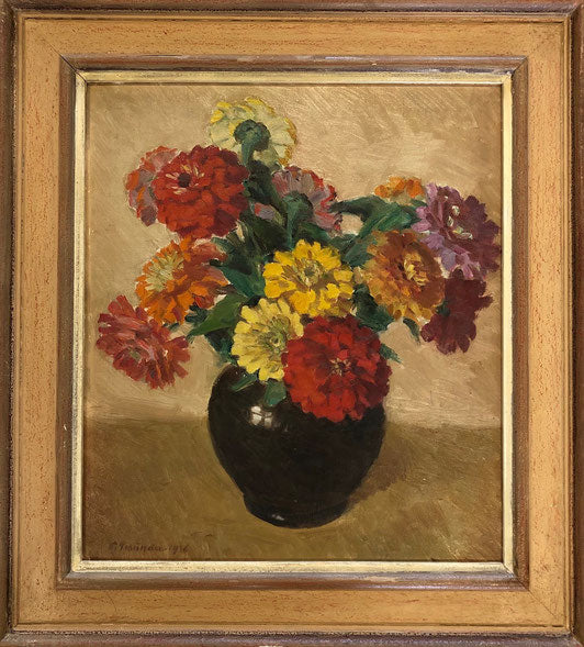 Gmünder Paul, Thun, «Stilleben mit Zinnien», (bereits verkauft)