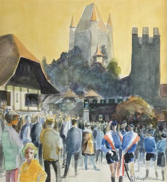 Jacobsen Knud, «Ausschiesset Schloss Thun», (bereits verkauft)