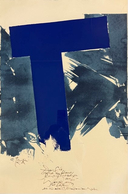 Tritten Gottfried, «Blauer T. mit Spruch» 535 (bereits verkauft)