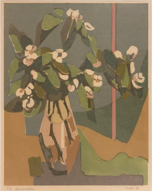 Waber Willi, Litho «Quittenblüten», (bereits verkauft)